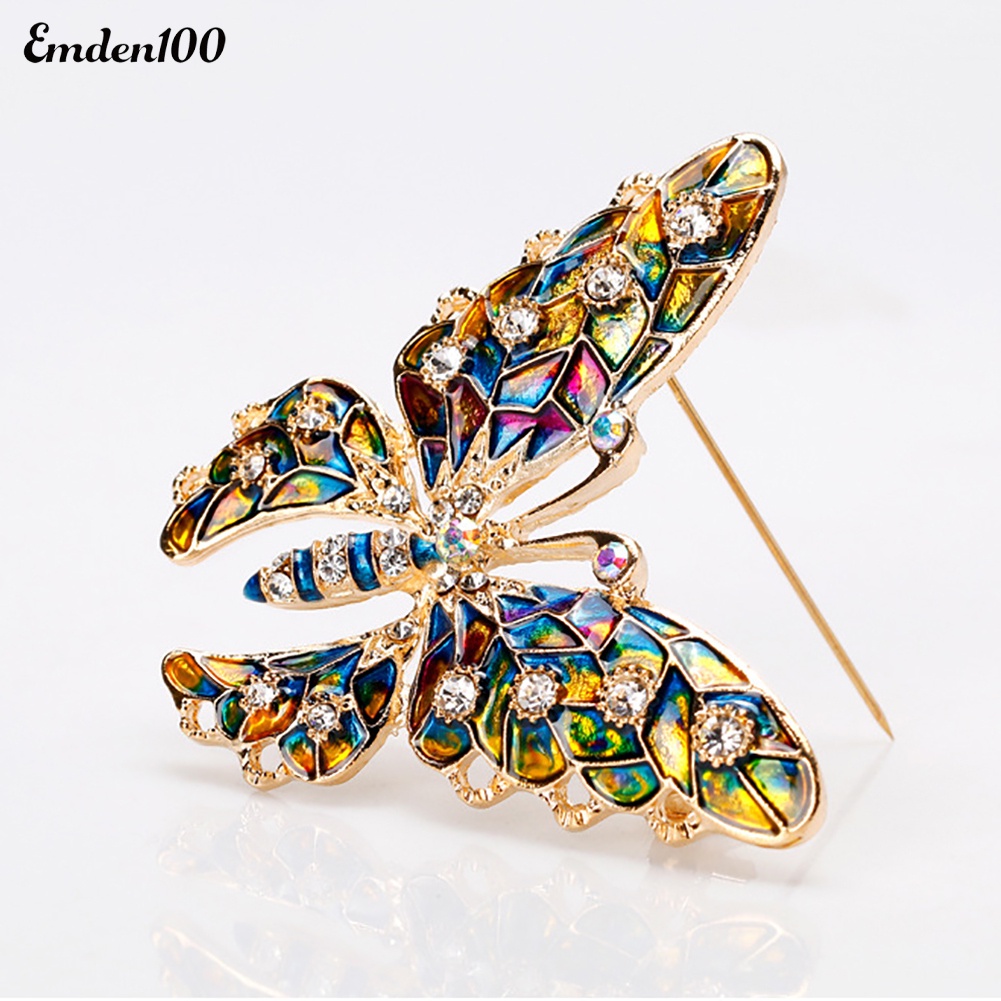 Trâm Cài Áo Hình Bướm Bằng Đá Nhiều Màu Thời Trang