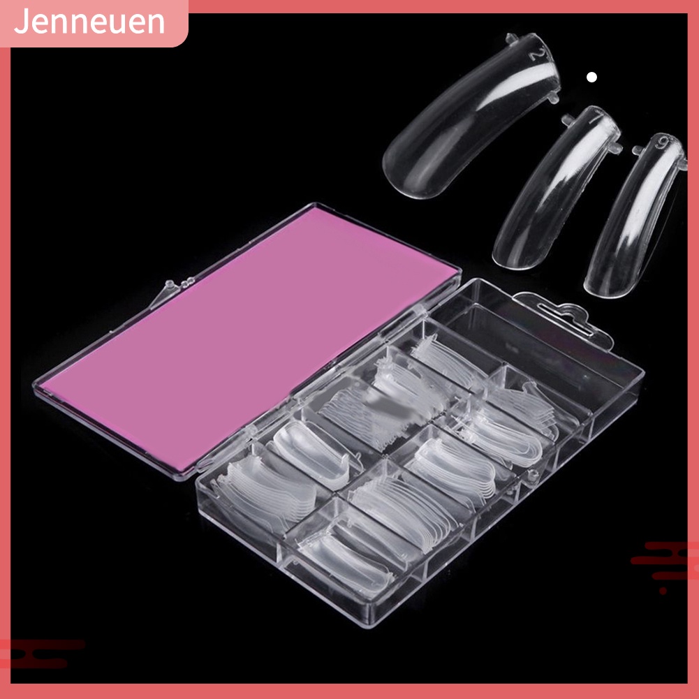 Set 120 Móng Tay Giả Bằng Acrylic Trong Suốt DIY