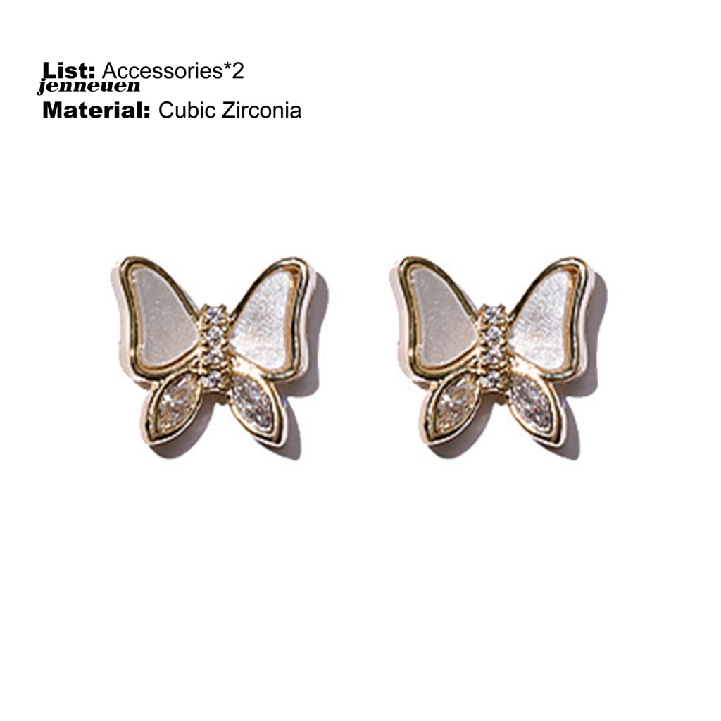 Set 2 Phụ Kiện Trang Trí Móng Tay Hình Bướm Trọng Lượng Nhẹ Thời Trang DIY