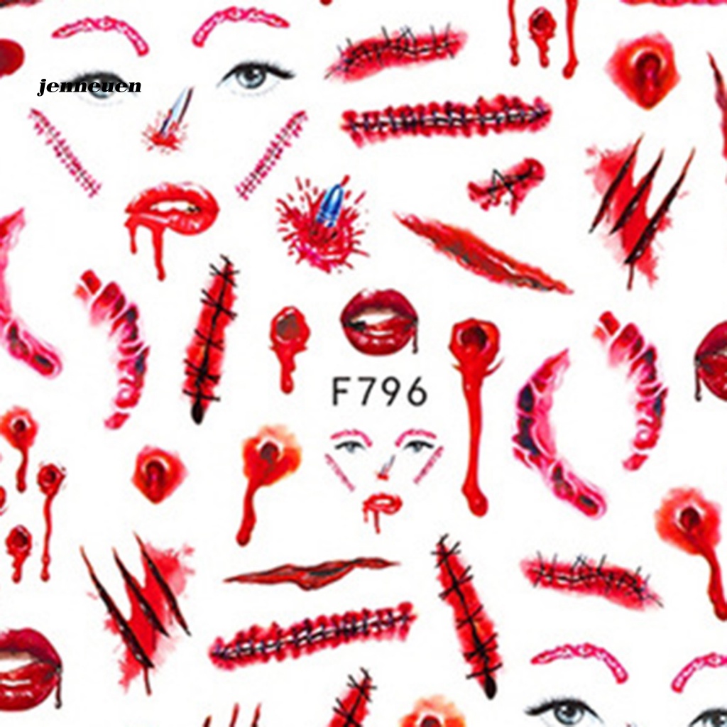 Bộ 2 Miếng Dán Móng Tay Siêu Mỏng Kinh Dị DIY