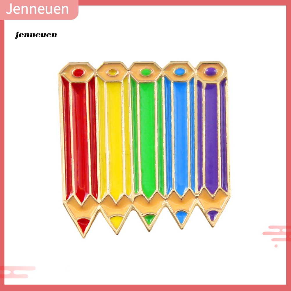 Trâm Cài Áo Hình Cây Bút Chì Hoạt Hình Nhiều Màu Sắc