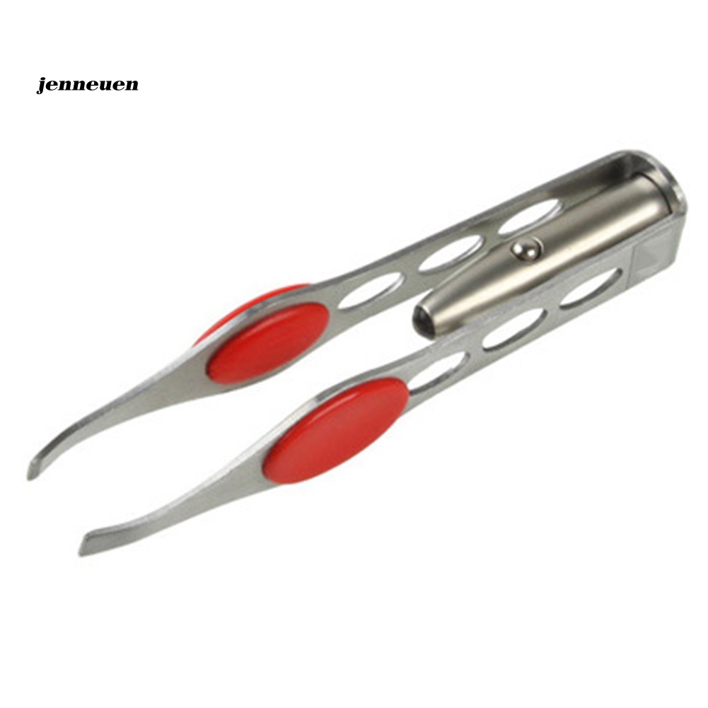 Nhíp Nhổ Lông Mày Bằng Thép Không Gỉ Có Đèn LED