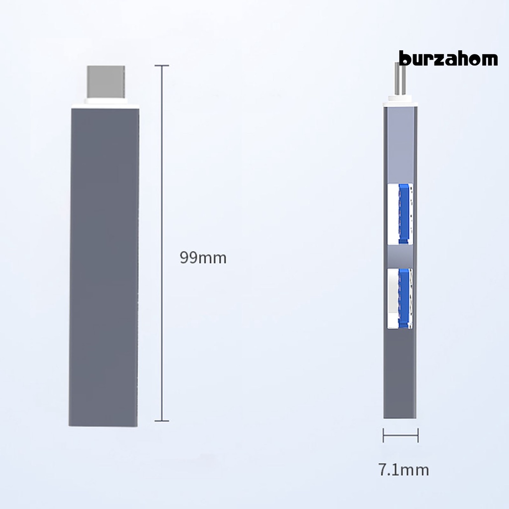 Bộ Chia Cổng USB 3.0 5Gpb / s USB / Type-C Sang 3 Cổng USB Chuyên Dụng Cho Laptop
