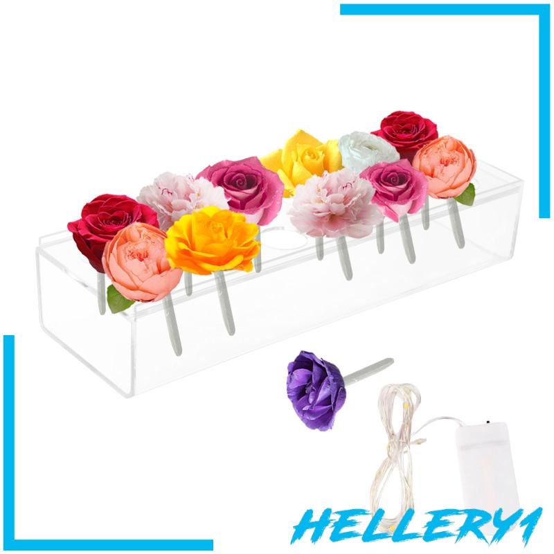 Lọ Hoa Bằng Acrylic Có Đèn LED Kèm Giá Đỡ Trang Trí Nhà Cửa / Tiệc Cưới