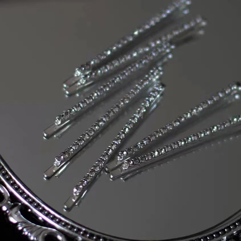 Kẹp Tóc Bên Hông Đính Kim Cương Pha Lê Lấp Lánh Phong Cách Thời Trang Mới 2023