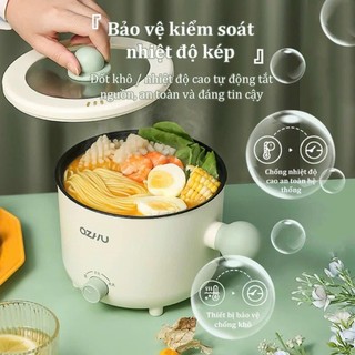 Nồi lẩu điện đa năng ozhu có tay cầm tiện lợi