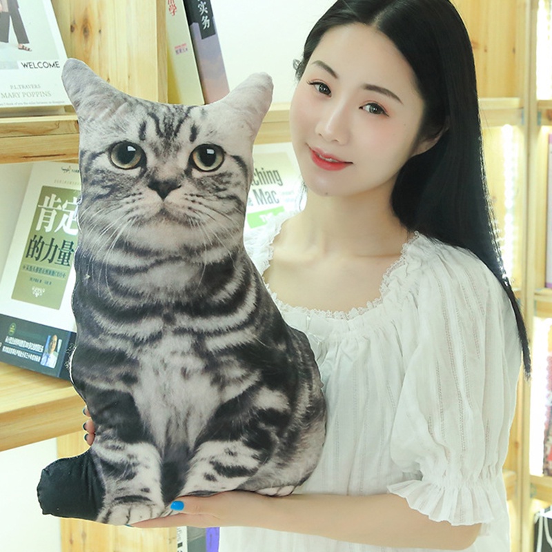 Mèo Nhồi Bông 3D Mềm Mại Xinh Xắn yk