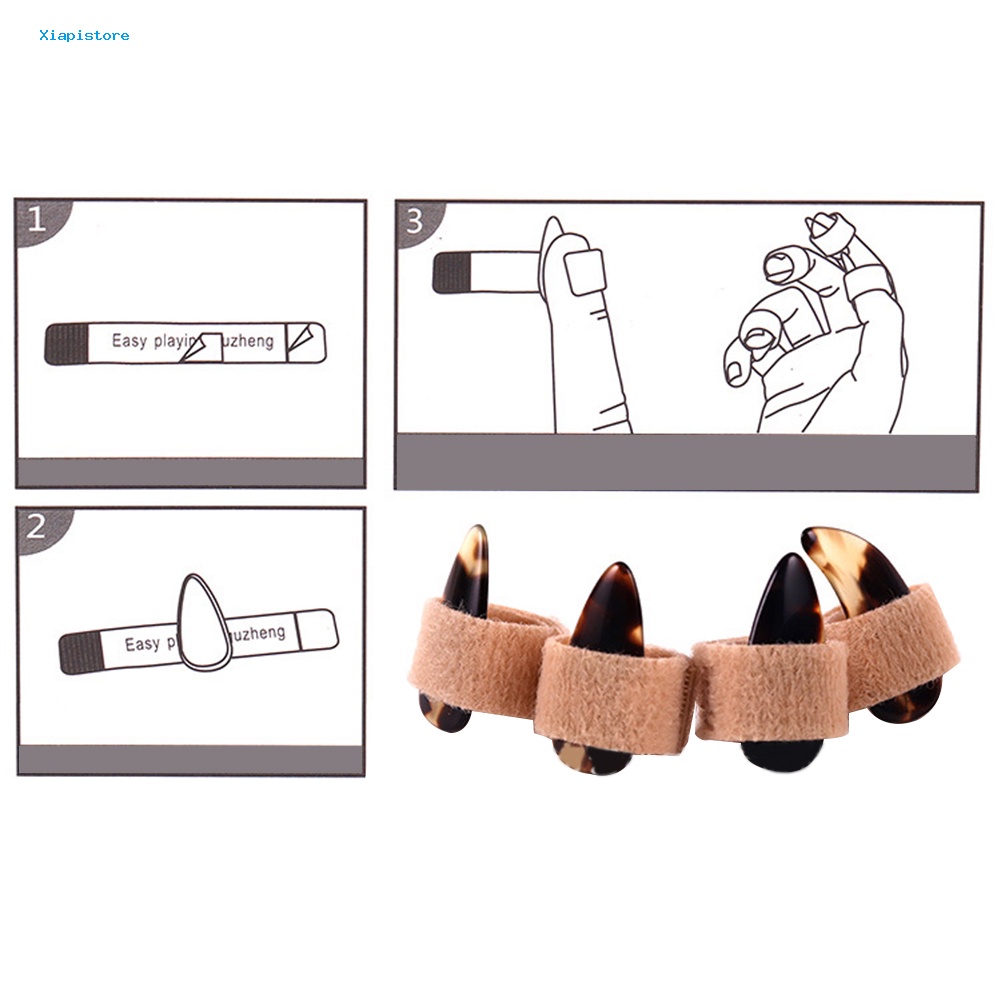 Set 4 Vỏ Bọc Ngón Tay Chơi Nhạc Cụ Phong Cách Trung Hoa Có Thể Điều Chỉnh