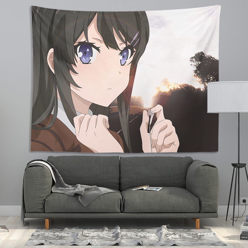Tranh Treo Tường Trang Trí Phòng Ngủ 150 * 130CM Hình Anime Sakurajima Mai