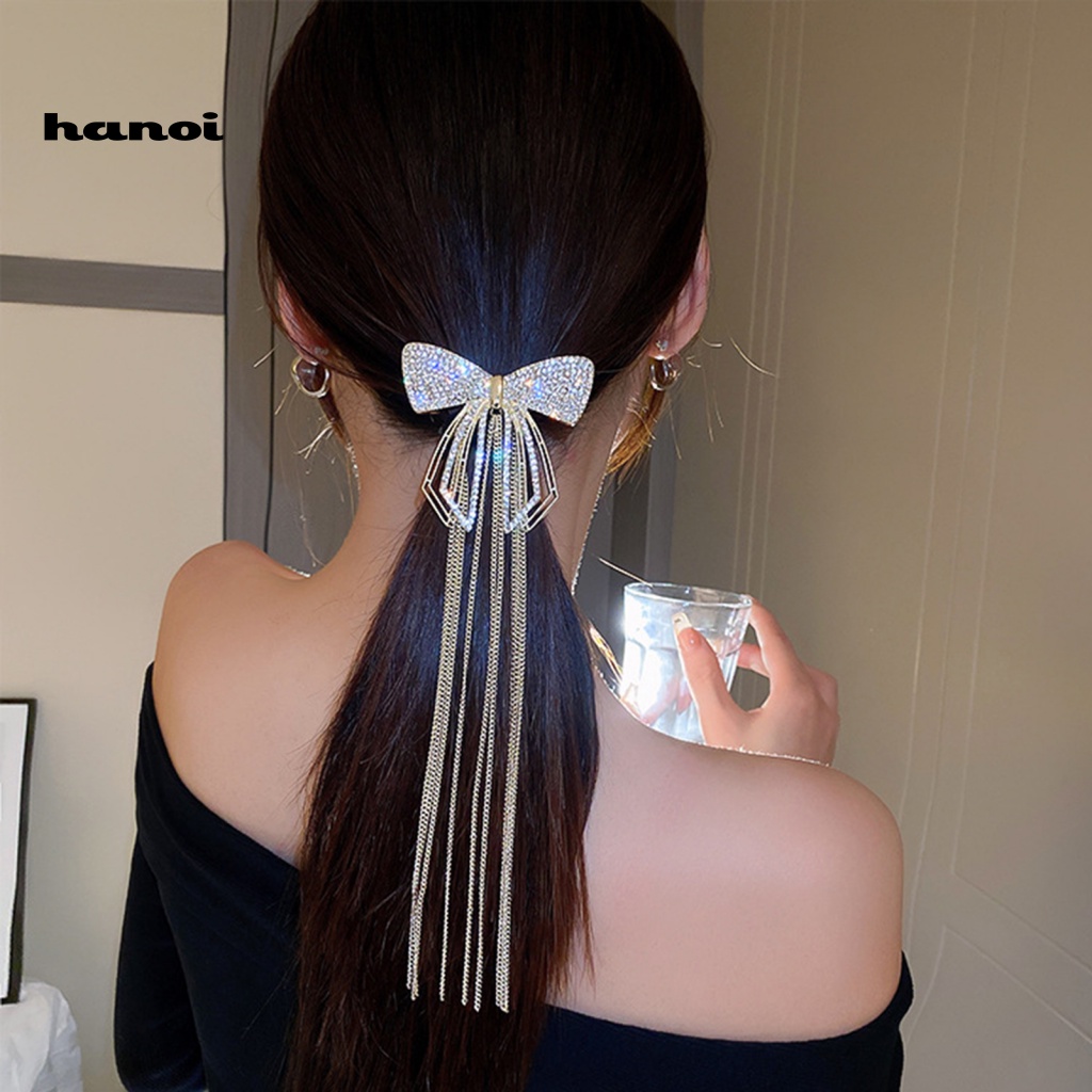 Kẹp Tóc Hình Nơ Đính Đá Thời Trang Sang Trọng