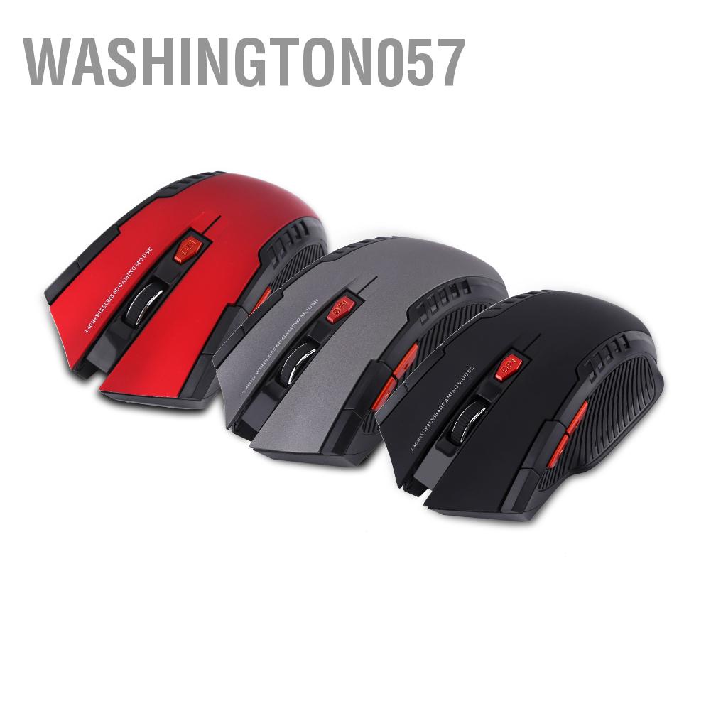 Washington057 Chuột chơi game quang không dây di động mini 2.4Ghz cho máy tính xách tay PC