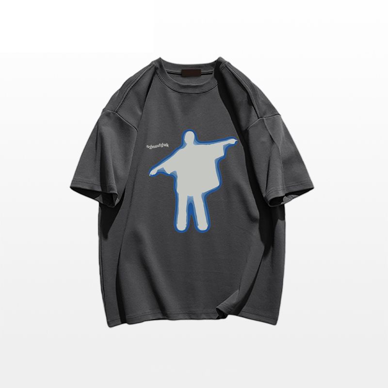 Áo Thun Tay Ngắn Cổ Tròn Dáng Rộng Thời Trang Cá Tính Cho Nam