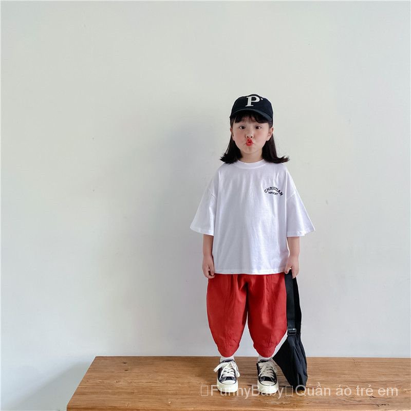 Áo Thun Cotton Tay Ngắn Cổ Tròn In Hoạt Hình Phong Cách Hàn Quốc Thời Trang Mùa Hè 2023 Dành Cho Bé Gái