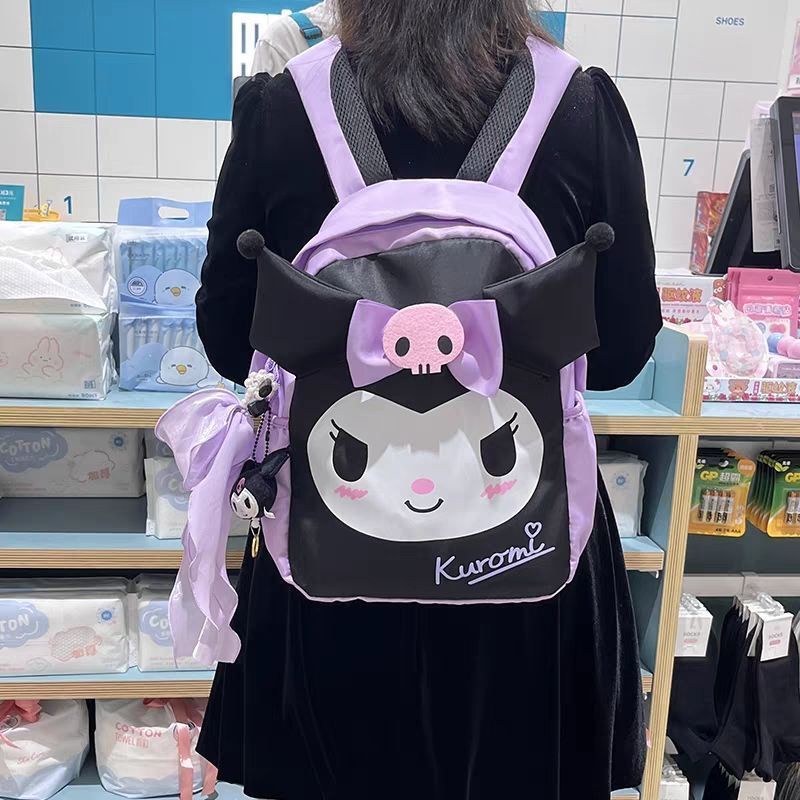 Ba Lô Đi Học Cỡ Lớn In Hình Kuromi Dễ Thương