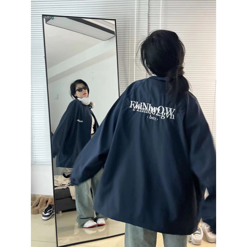 Áo Khoác Bóng Chày Cao Cấp Thêu Họa Tiết Thời Trang Xuân Thu Hàng Mới Dành Cho Cặp Đôi