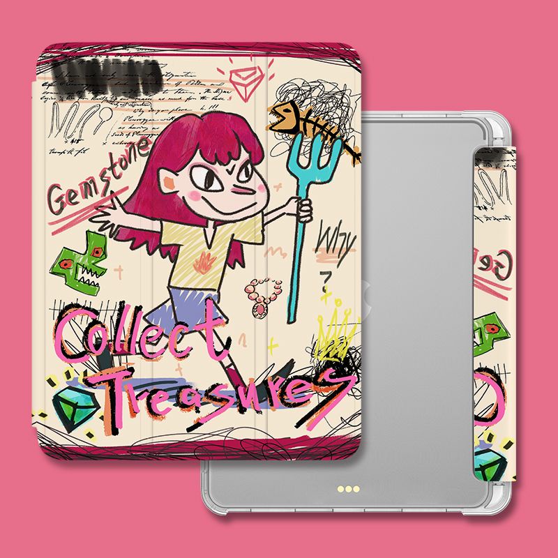 Ốp lưng ipad pro 11 graffiti girls ipad air 4 10air 3 10,5 tri fold gen9 / 8/7 10,2 silicone gen10 2022 10,9 inch trọn gói ipad air5 / 4 dễ thương mini 4 5 chống rơi ốp lưng ipad