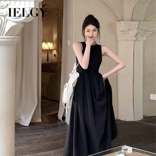 Váy phong cách IELGY Hepburn dành cho nữ Váy dài không tay phong cách Pháp