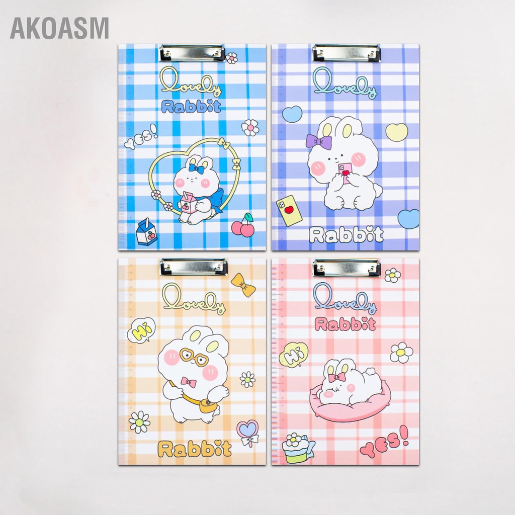 AKOASM Bảng tạm thư mục Mẫu hoạt hình dễ thương An toàn Không mùi A4 Thư Kẹp bảng Đồ dùng học tập văn phòng
