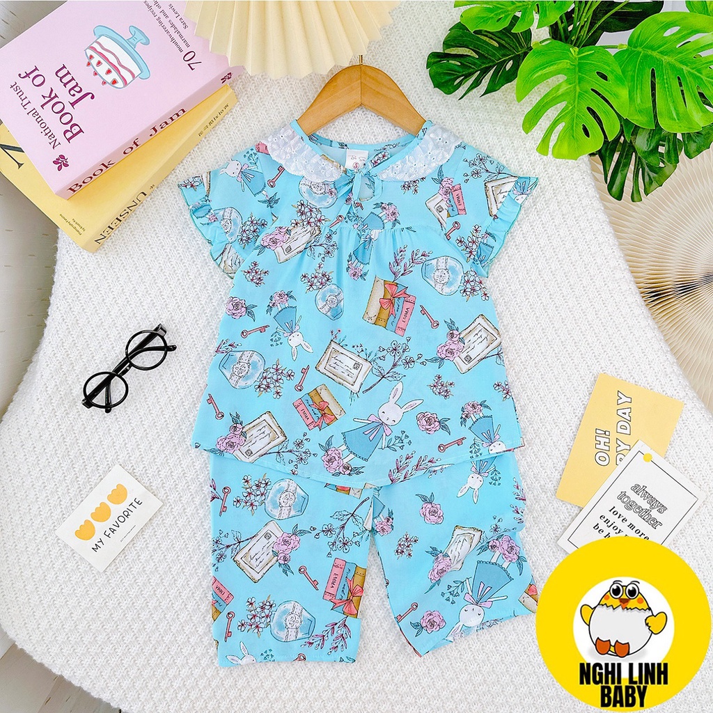 Bộ tole bé gái, đồ ngủ mặc nhà có size từ 8kg đến 34kg - Nghi Linh Baby