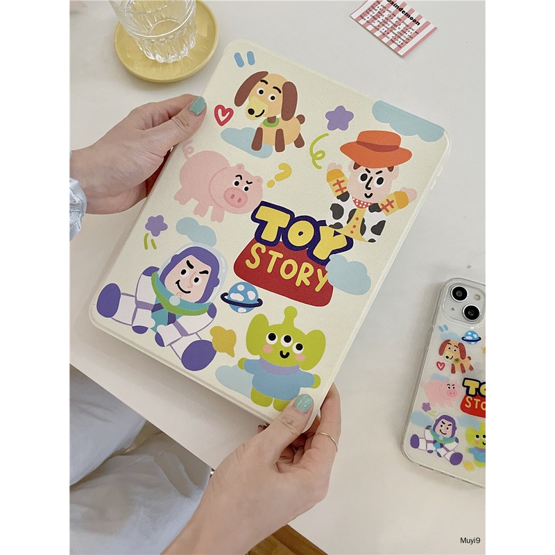 Đồ Chơi Hoạt Hình Toy Story 3600 3 Sáng Tạo Dễ Thương° Ốp Máy Tính Bảng Chống Rơi Vỡ Cho IPad10.2 Ipad10th Mini6 Ipad9.7 Air5 10.9 Pro11 / ipad12.9 Ipad Gen9