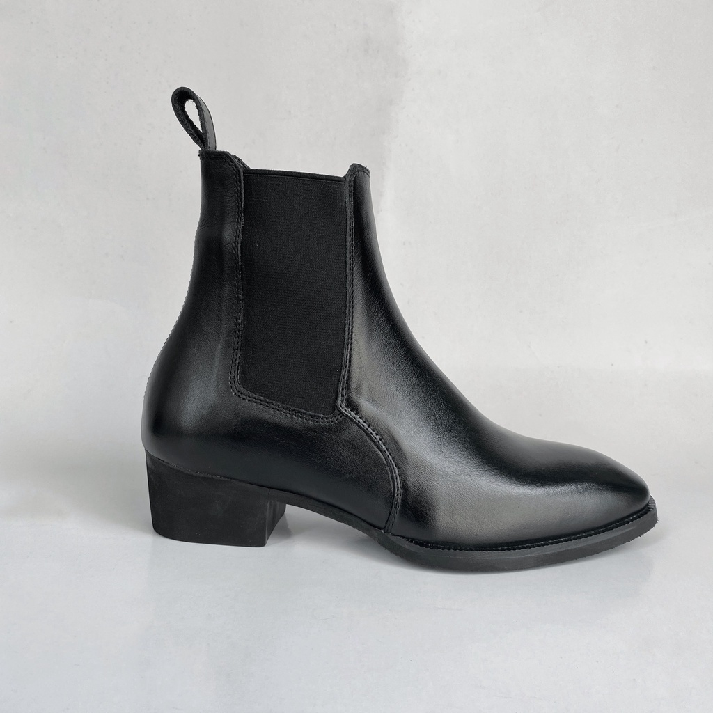 Giày Chelsea Boot Đế Cao Su 5cm Da Bò Nguyên Tấm Cao Cấp
