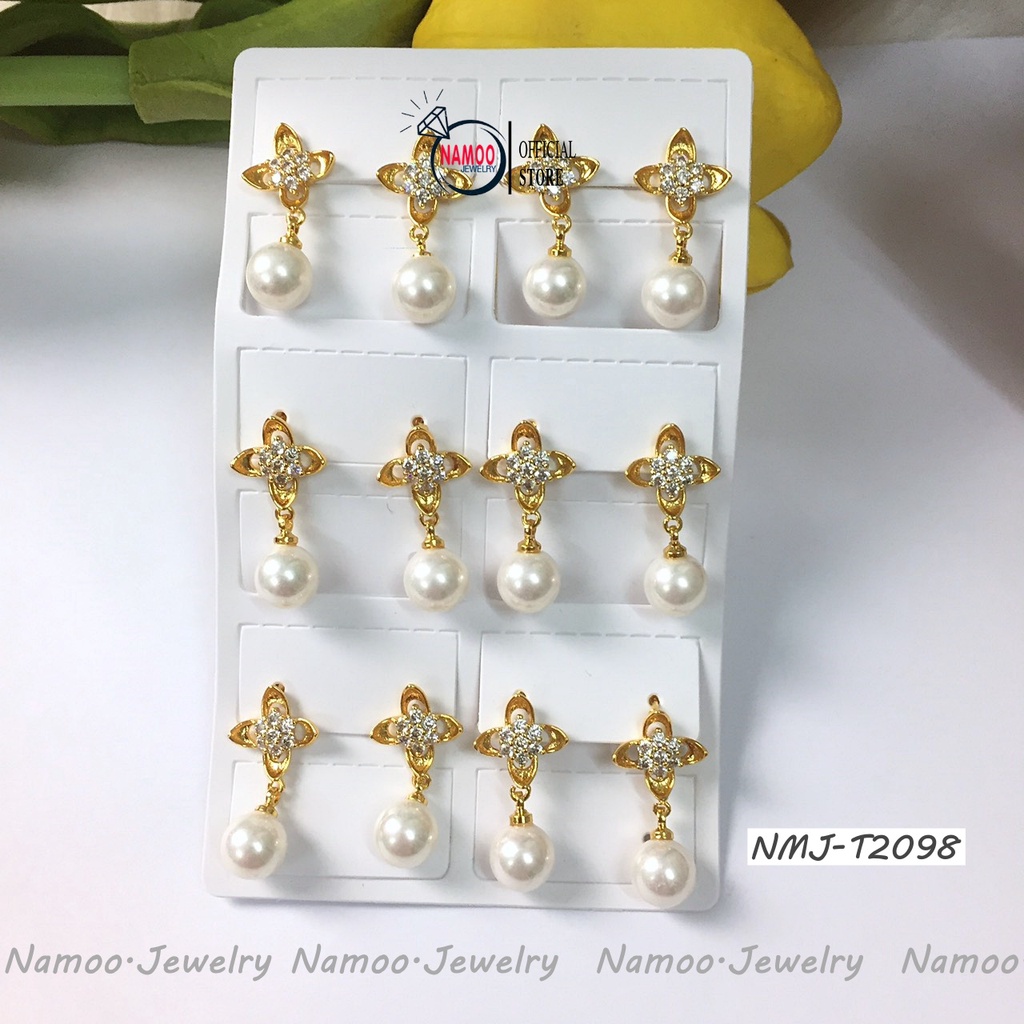 Khuyên Tai Nữ Mạ Vàng T2097, T2098, T2100, T2101 Với Nhiều Hình Dáng Xinh Đẹp Dành Cho Các Nàng