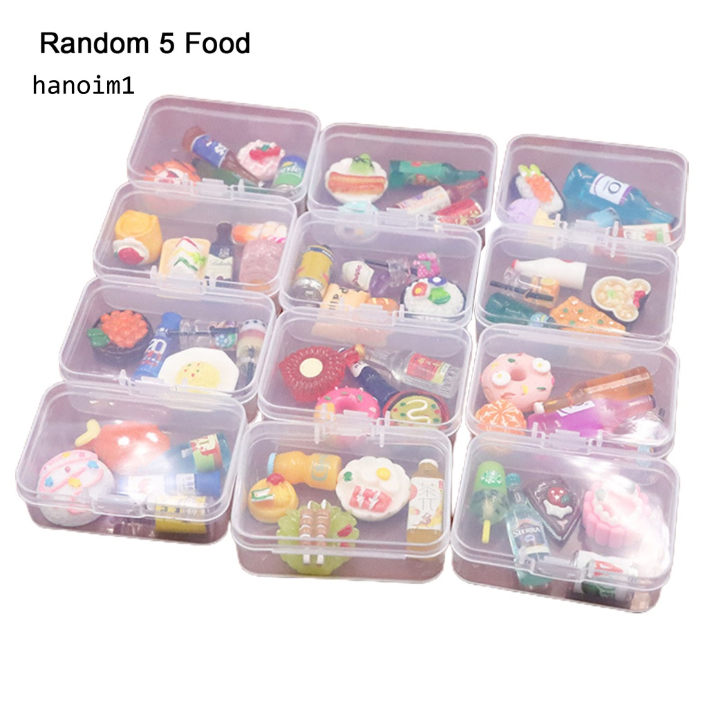 Set 5 Món Đồ Ăn Siêu Thị Mini Cho Nhà Búp Bê