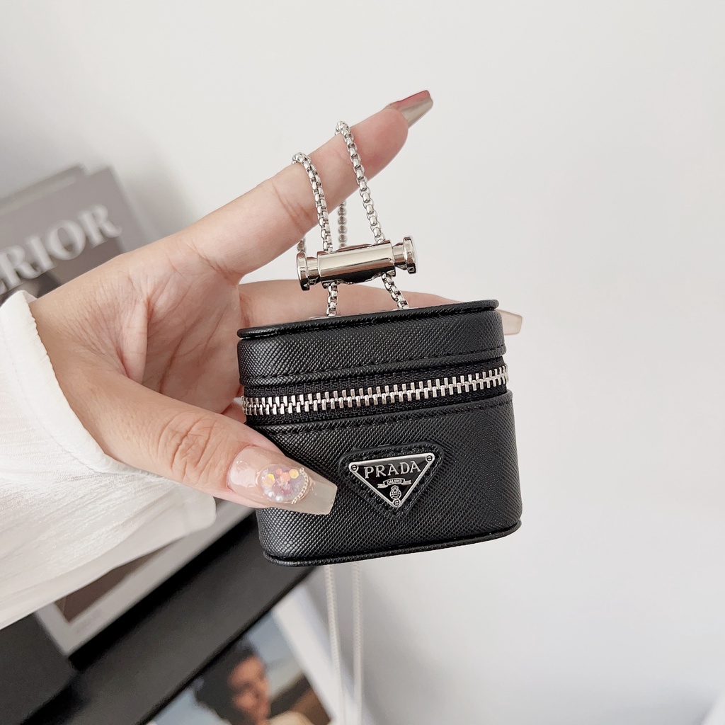 Vỏ Bảo Vệ Hộp Sạc Tai Nghe airpods Pro 2 airpods Pro 1 2 3 Bằng Da Có Dây Đeo Vai