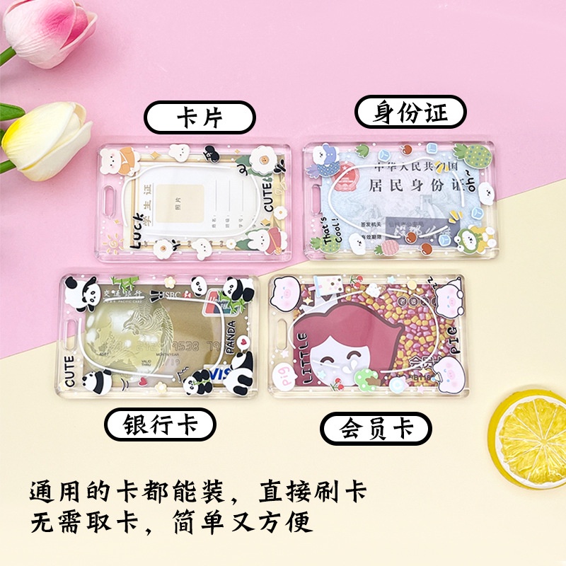 Ví Đựng Thẻ ID / Thẻ ID Bằng Acrylic Họa Tiết Hoạt Hình Dễ Thương Siêu Bền Phong Cách Mới 2023