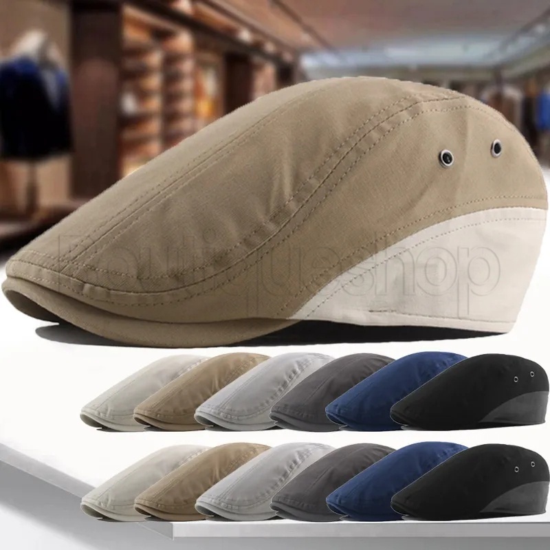 Mũ Beret Cotton Phong Cách Retro / Hip Hop Đơn Giản / Mũ Nồi Phẳng Nghệ Thuật Trẻ Trung / Phong Cách Anh Quốc Có Thể Điều Chỉnh
