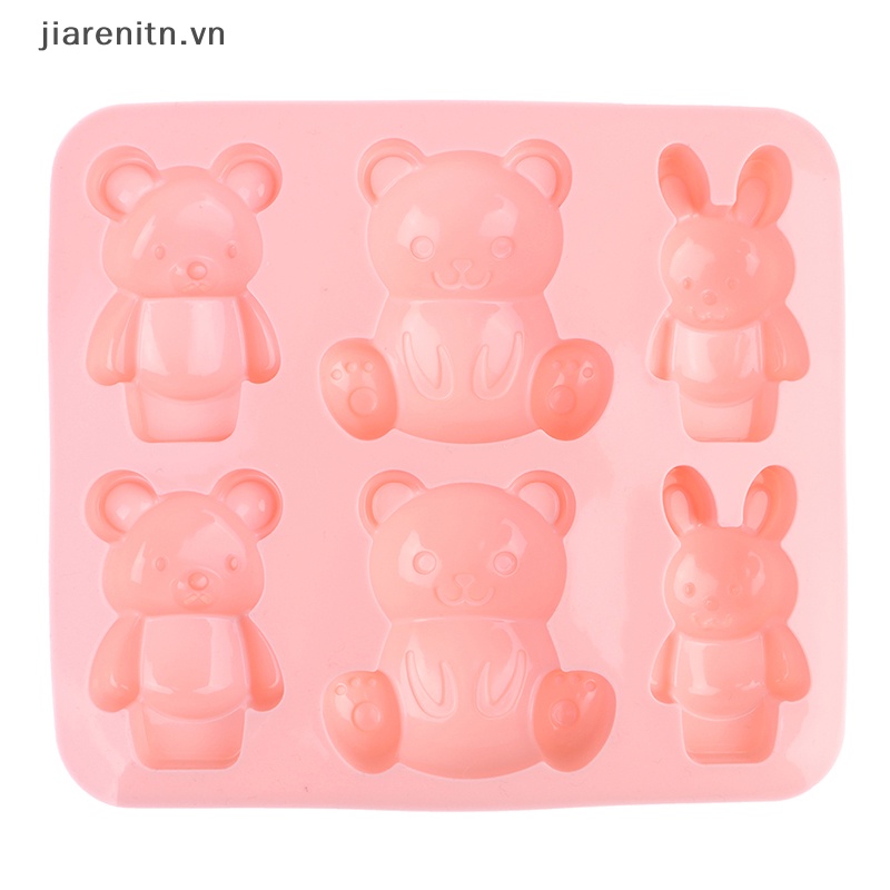 Khuôn Silicon Làm Socola Hình Gấu Hoạt Hình Dễ Thương