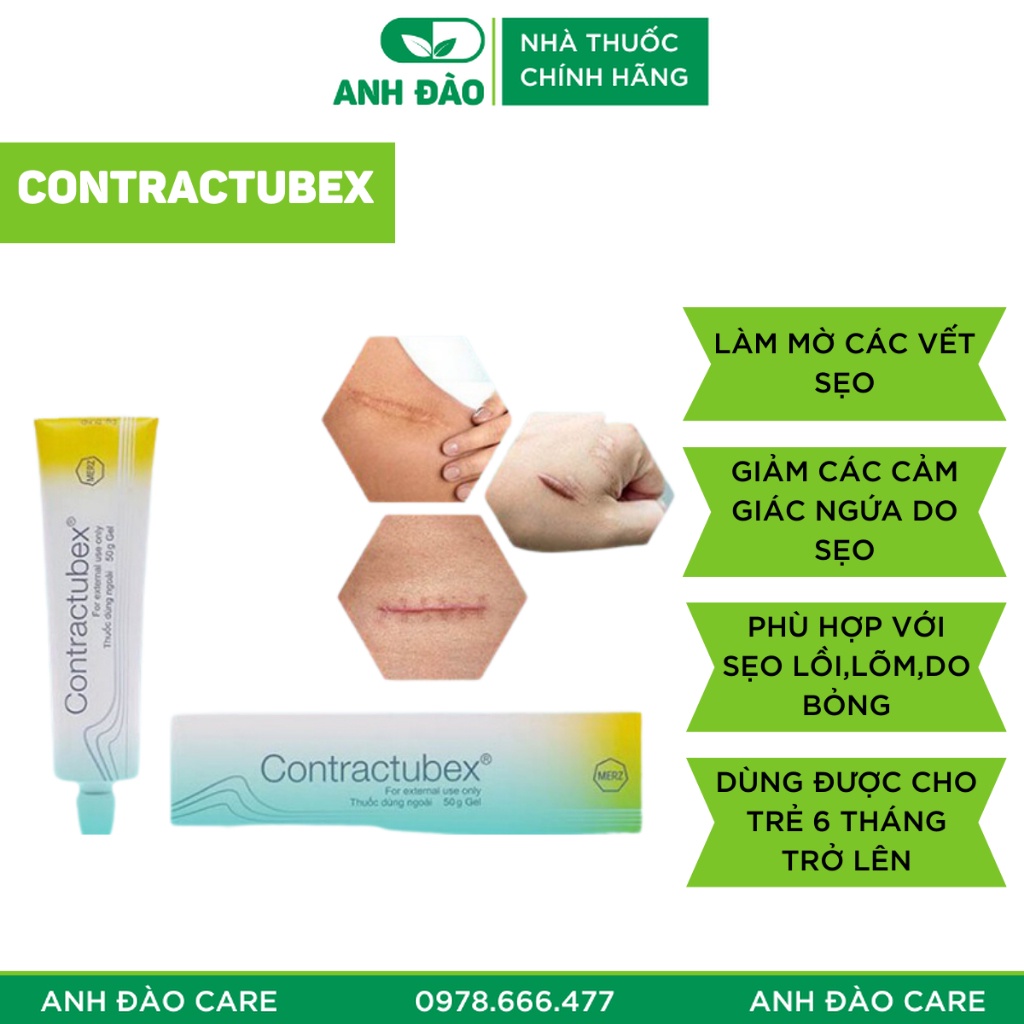 ✅ Kem ngăn ngừa và giảm sẹo CONTRACTUBEX 10g (nhập khẩu)- NHÀ THUỐC ANH ĐÀO [CHÍNH HÃNG]