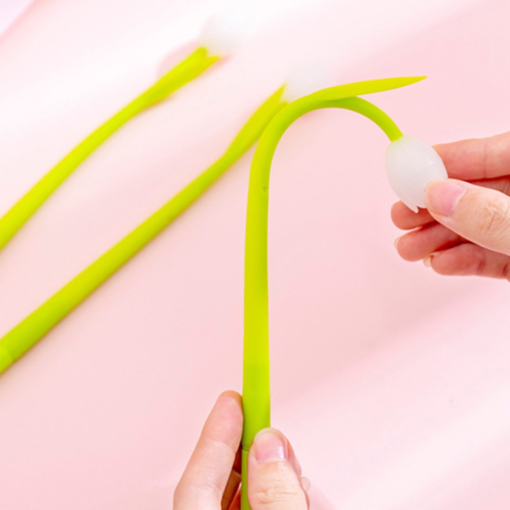 Tulip Đổi Màu Full Dẻo Silicone 0.38Mm Bút Gel Đen Loại Mực Bút Học Sinh Viết Bút Đen Bút Văn Phòng Quà Tặng-top3C01