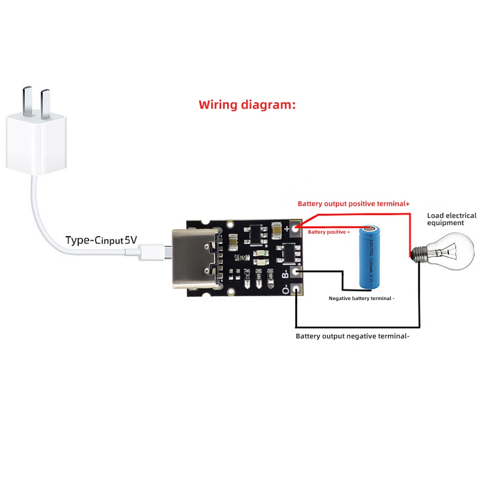 Bản Mạch Sạc Pin Lithium BMS 5V Type-C VOKTTA