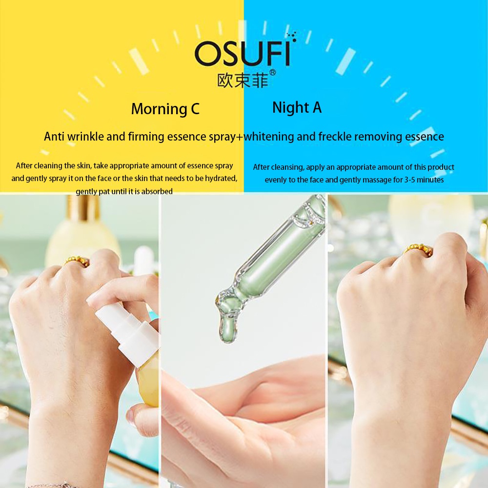 Chai Xịt Tinh Chất Dưỡng Ẩm Làm Trắng Da Ban Đêm Thương Hiệu OSUFI Morning