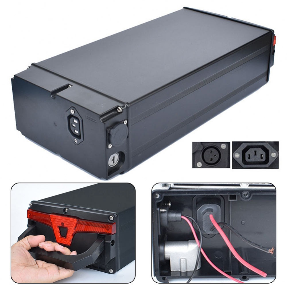 Hộp Pin Lithium 1865o / 21700 385x172x95mm Màu Đen Cho Xe Đạp Điện