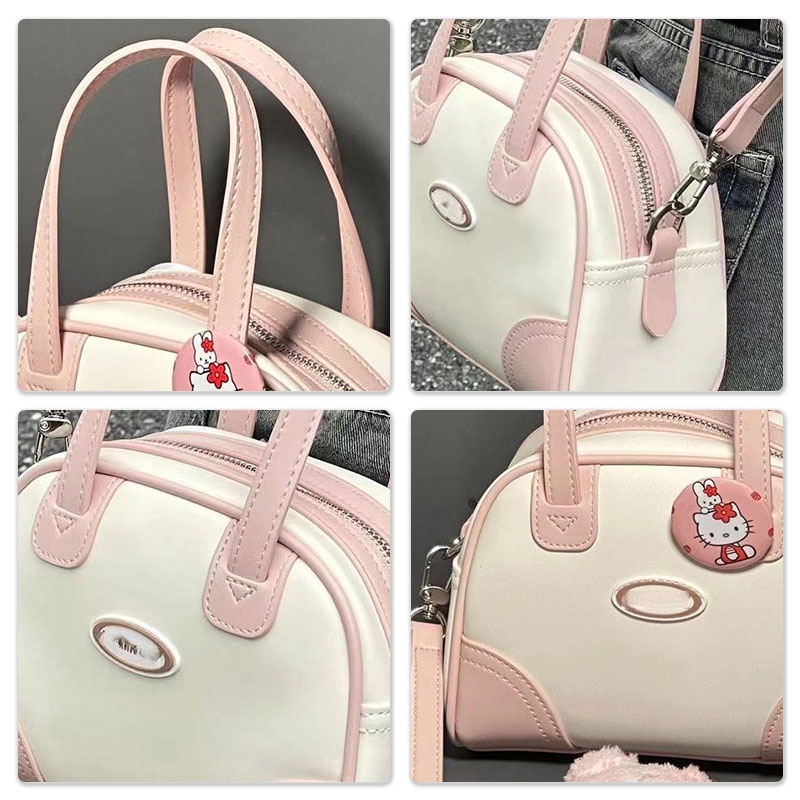 Túi Đeo Vai mini Boston Màu Hồng Thời Trang Mùa Hè Cho Nữ