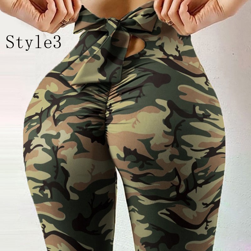 Quần Legging Thể Thao Lưng Cao Phối Nơ Thời Trang Mới Cho Nữ