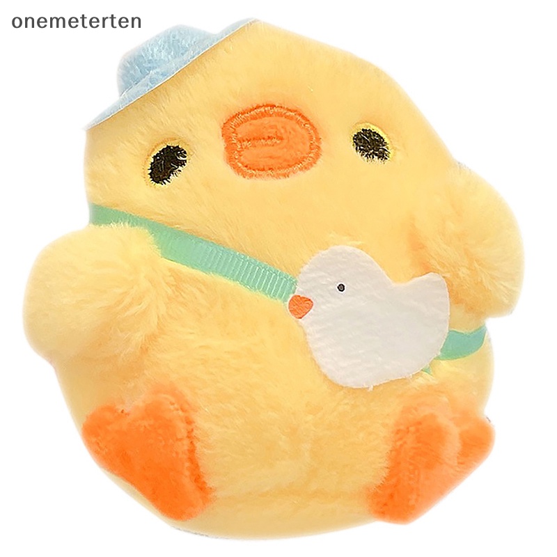 Rten Móc Khóa Hình Gà Nhồi Bông Mini Màu Vàng Dễ Thương