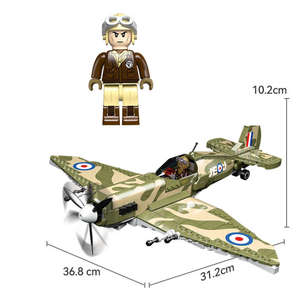 Bộ 526 Mô Hình Máy Bay Chiến Đấu MOC MK9 Spitfire DIY Tỷ Lệ 1: 32