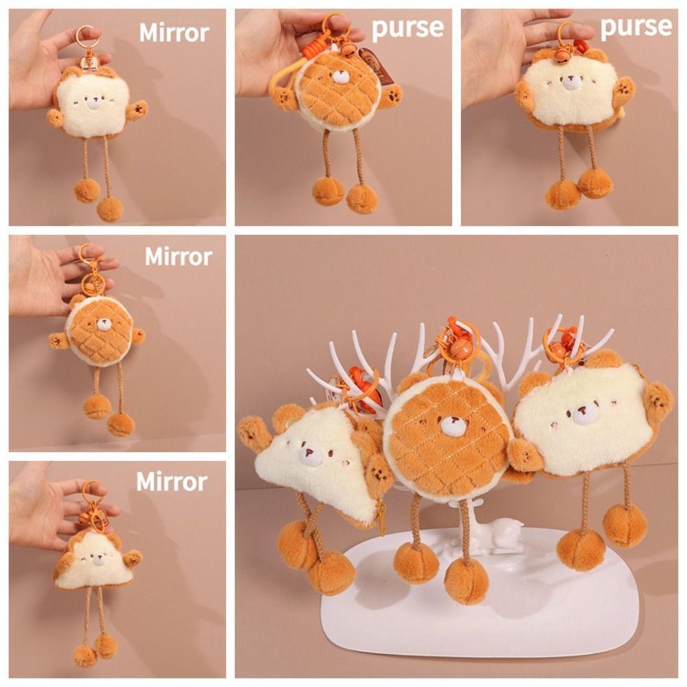 Mmluck Móc Khóa Gấu Bông Trang Điểm / Bánh Hamburger / Tiền Xu Hoạt Hình Đáng Yêu