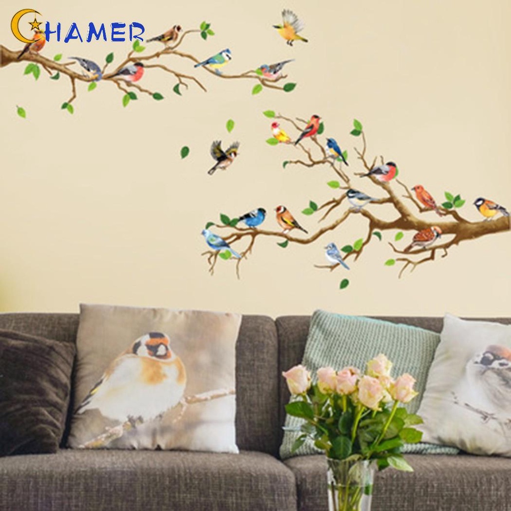 Decal Dán Tường Hình Cành Cây Và Chim Chóc