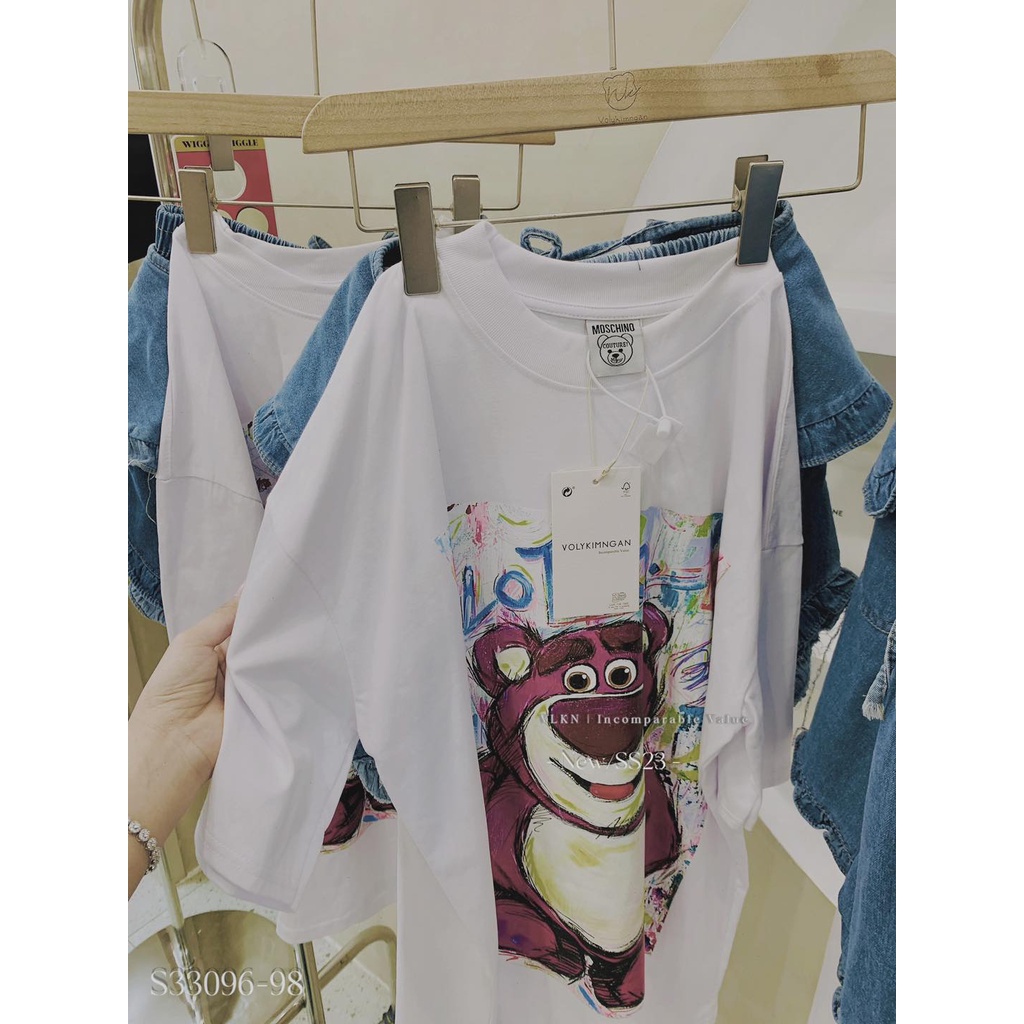 Set gấu dâu chân váy bèo