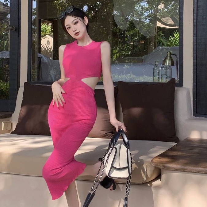 Cozok Đầm Sát Nách Dáng Ôm Chéo Eo Thời Trang Quyến Rũ Cho Nữ