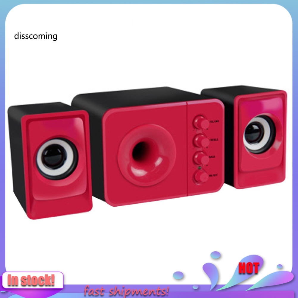 Loa USB 21 Subwoofer Có Giắc Cắm 35mm Dành Cho Máy Tính / Laptop / Điện Thoại
