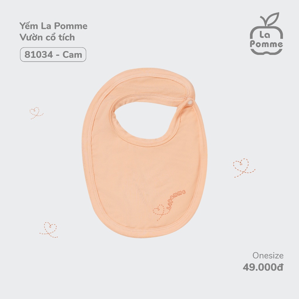 La Pomme - Phụ kiện mũ + đôi bao tay + đôi bao chân + Yếm Lapomme cho bé sơ sinh đủ màu NB FULL