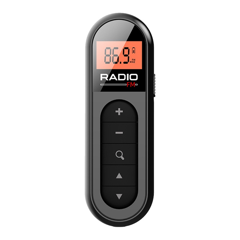 Radio FM Mini Bỏ Túi Màn Hình LCD Có Dây Chuẩn 3.5mm