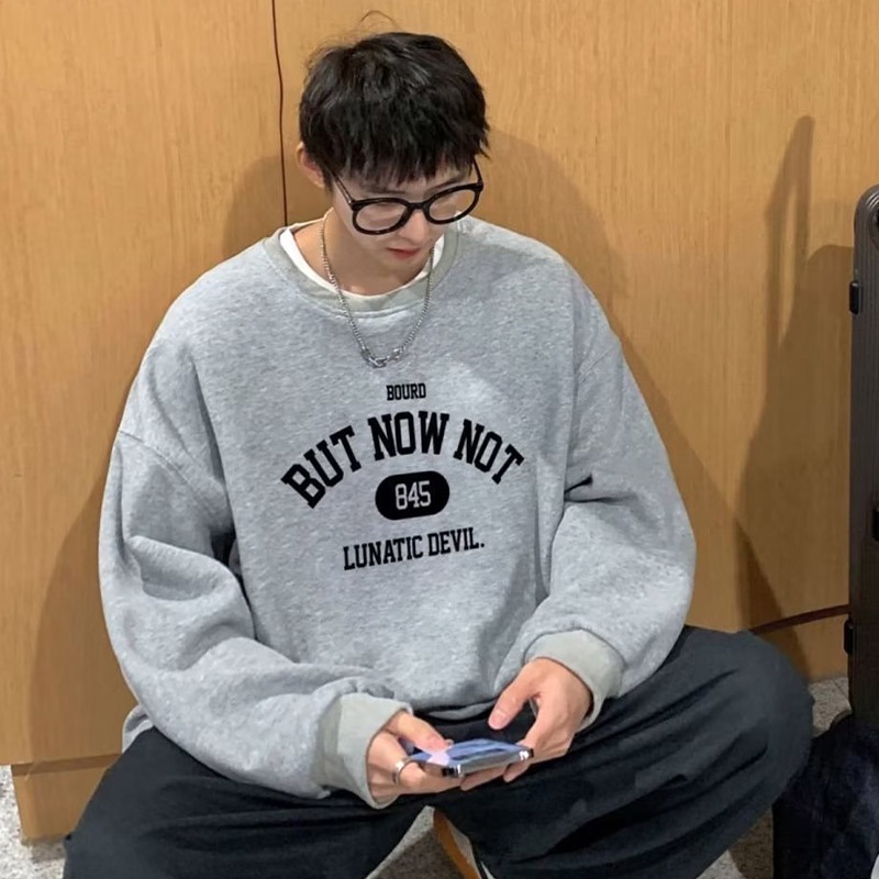 Áo thun AOKANG tay dài in chữ thời trang dành cho nam