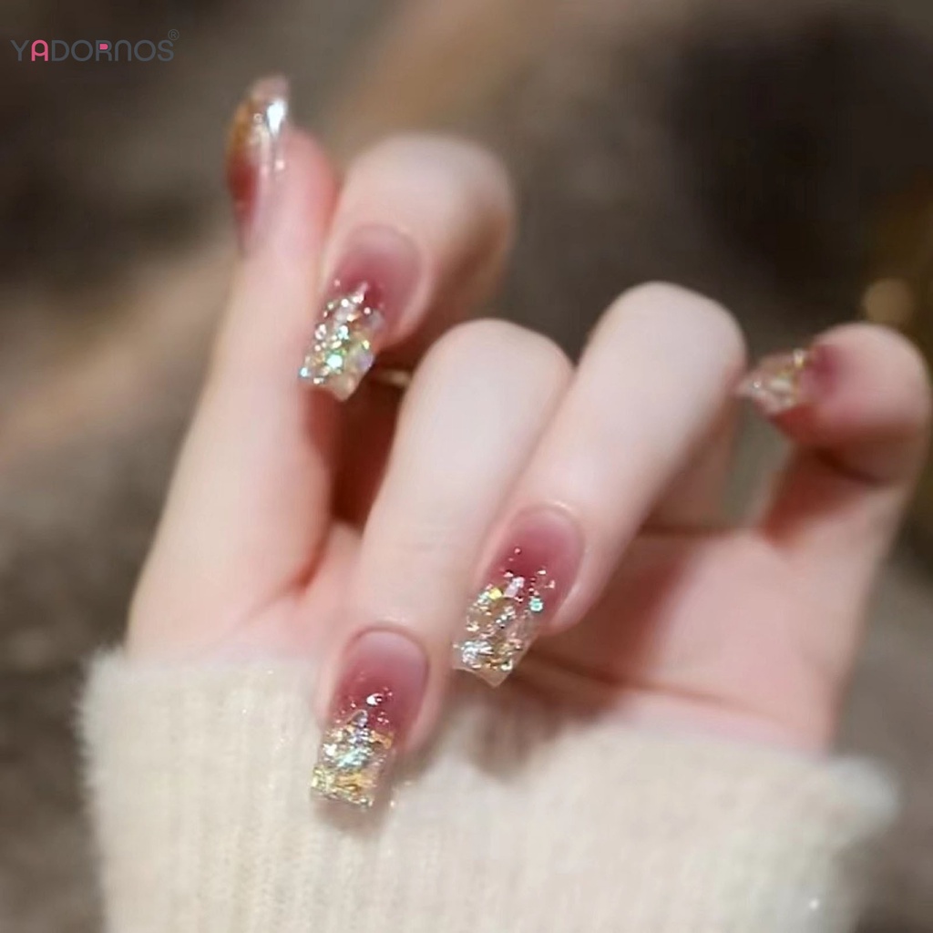 Móng Tay Giả Bằng Lá Vàng Chống Nước Lâu Trôi An Toàn