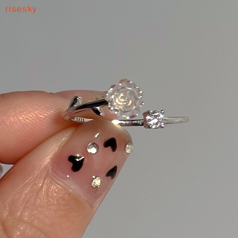 Nhẫn Hở Hình Hoa Hồng Phong Cách Hàn Quốc Thời Trang Cho Nữ